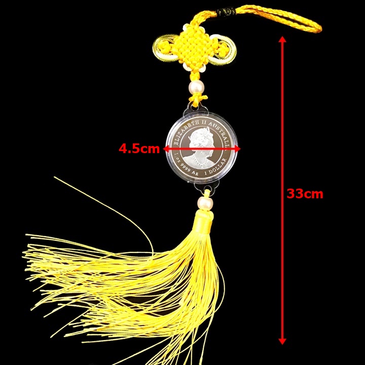 Dây Treo Ô Tô Xu Úc Hình Con Cọp Mạ Bạc - SP005417